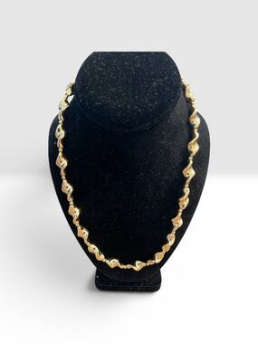 Talbots Gold Wavy Link Necklace